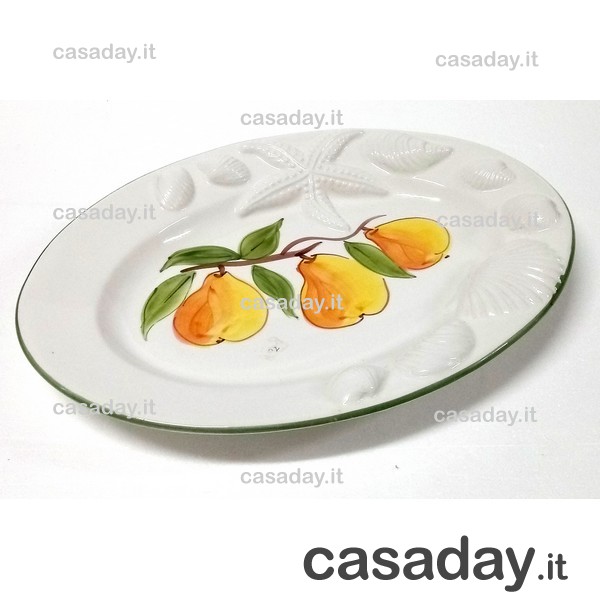 PIATTO OVALE LIMONI CERAM.XQ-0738 